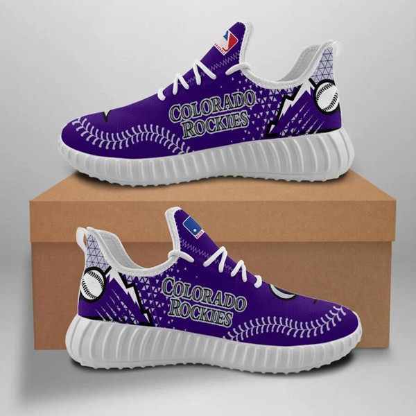 Men's Colorado Rockies Mesh Knit Sneakers/Shoes 004 Men's Colorado Rockies Mesh Knit Sneakers/Shoes 004